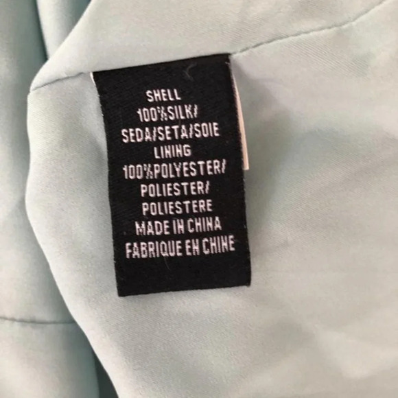 Tibi Lillian Scoop Dress Silk Aqua Blue Green 4 - Picture 7 of 7